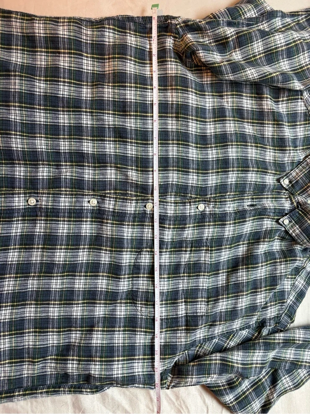 J.Crew Irish Linen Classic Fit Plaid Button Front Shirt LT